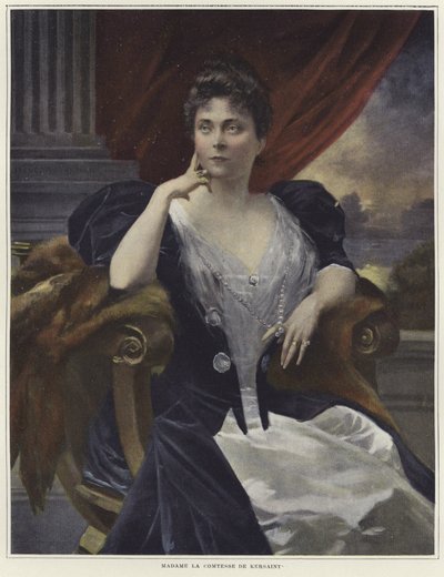 女士Cometesse de Kersaint的肖像 作者 Francois Flameng