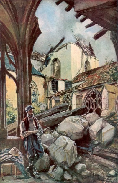 法国凡尔登修道院和大教堂，1916年6月，1926年。 作者 弗朗索瓦·弗拉蒙