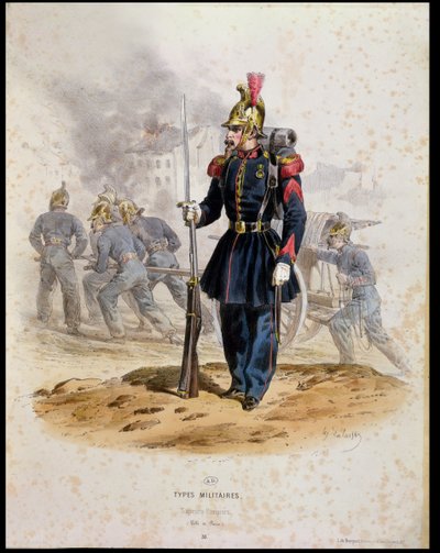 巴黎消防员（消防员）1860年 作者 Francois Hippolyte Lalaisse