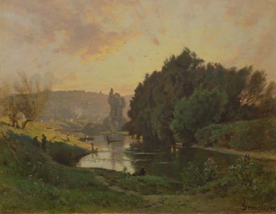 Bas-Meudon的场景，1892年 作者 弗朗索瓦·路易斯·弗朗西斯