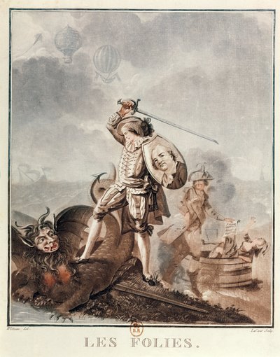 费加罗与哈比的战斗，c.1786（aquatint） 作者 弗朗索瓦·路易斯·约瑟夫·瓦托