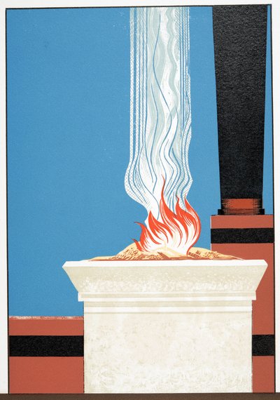来自普罗米修斯的插图由Aeschylus，酒吧束缚。 1941年（模版印刷） 作者 弗朗索瓦路易斯史密斯