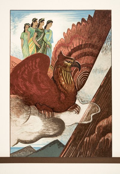来自普罗米修斯的插图由Aeschylus，酒吧束缚。 1941年（模版印刷） 作者 弗朗索瓦路易斯史密斯