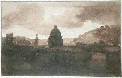 从Santa Trinita dei Monti（纸上的墨水洗）罗马的视图 作者 弗朗索瓦·马里乌斯·格兰内特
