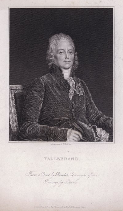 Charles Maurice de Talleyrand-Perigord，法国政治家和外交家（雕刻） 作者 弗朗索瓦·帕斯卡·西蒙（后）杰拉德