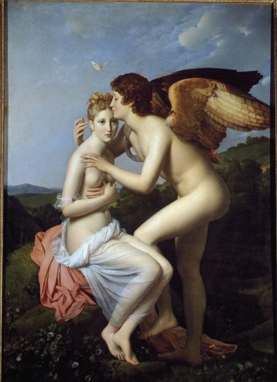Psyche和Cupid，也叫Psyche接受Cupid的初吻（布上油画 作者 弗朗索瓦·帕斯卡尔·西蒙·杰拉德男爵