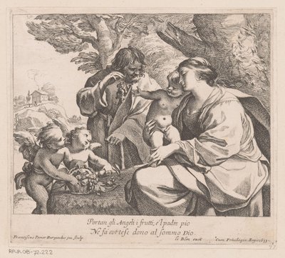 圣婴和葡萄的圣婴家庭
Portan gli Angeli i frutti（......）（物品上的标题） 作者 Lodewijk XIII（法兰克国王）