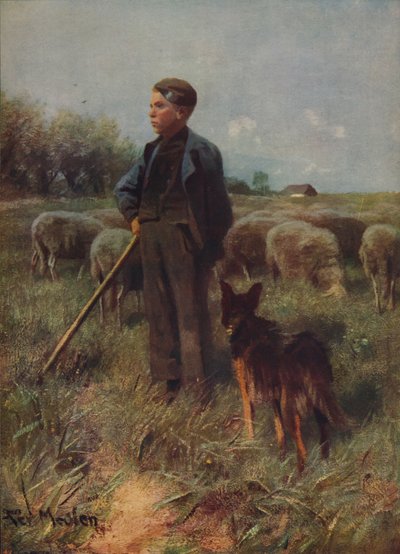 青年牧羊人，c1915 作者 弗朗索瓦·彼得·梅伦