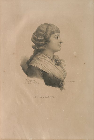 罗兰夫人的肖像1754-1793，1825年。 作者 弗朗索瓦·塞拉芬·德尔佩奇