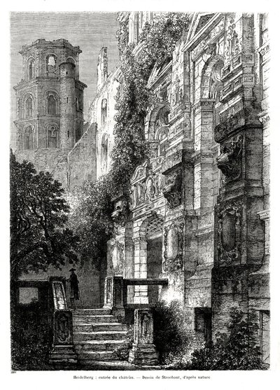 海德堡城堡，德国，1886年 作者 弗朗索瓦·斯特罗邦（Francois Stroobant）