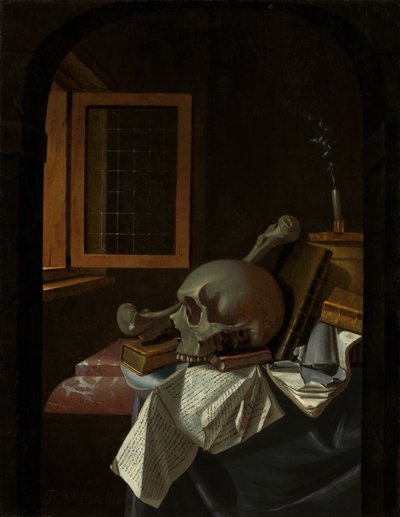 Vanitas静物，约1650年。 作者 弗朗索瓦·范·戴伦
