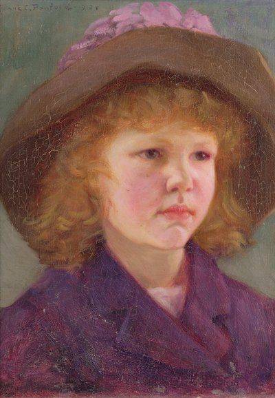 一个年轻的女孩，19世纪的肖像 作者 Frank C. Penfold