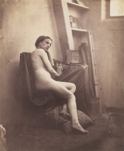 [工作室里的女性裸体]，1856年至1959年。 作者 Frank Chauvassaigne