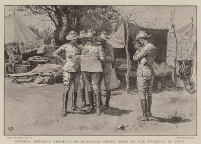 Plumer上校的不规则马团，营地的一些军官 作者 Frank Dadd