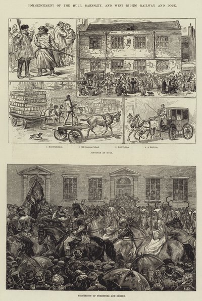 赫尔，巴恩斯利和西部铁路和码头的开始 作者 Frank Dadd