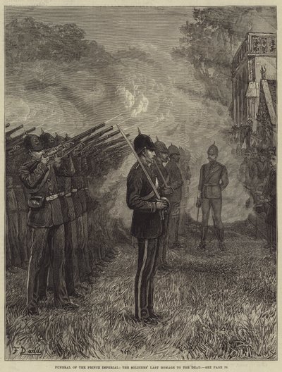 帝国王子的葬礼，士兵们对死者的最后一次敬意 作者 Frank Dadd