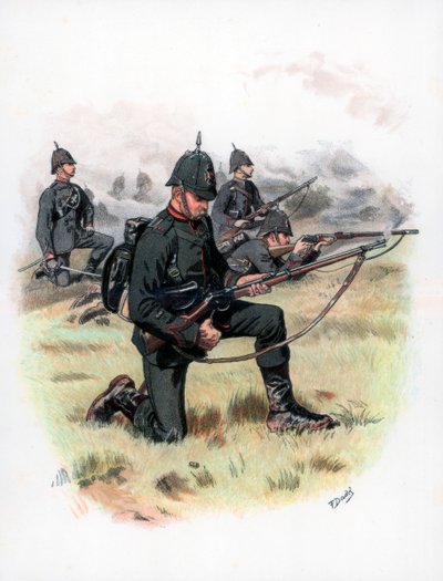 1889年，国王皇家步枪兵团（第60步枪）前进。 作者 弗兰克·达德