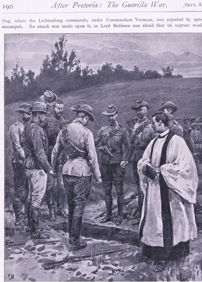 宣誓的誓言，比勒陀利亚后的插图：游击队战争，1902年 作者 弗兰克·达德