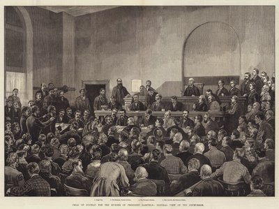 试验加菲尔德总统谋杀罪的Guiteau，法庭的一般观点 作者 弗兰克·达德