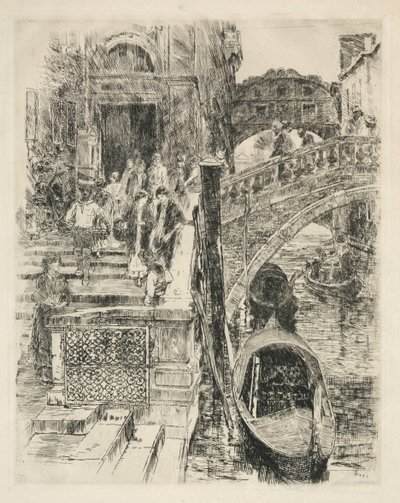 叹息桥，威尼斯，1883年。 作者 弗兰克·杜文内克