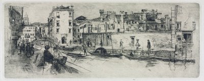威尼斯圣特罗瓦索运河，1883年。 作者 弗兰克·杜文内克