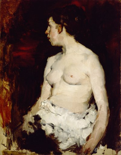 裸体坐像，约1879年 作者 Frank Duveneck