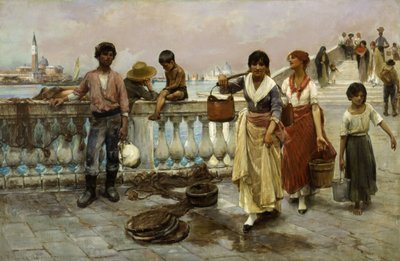 水运公司，威尼斯，1884年。 作者 弗兰克·杜文内克