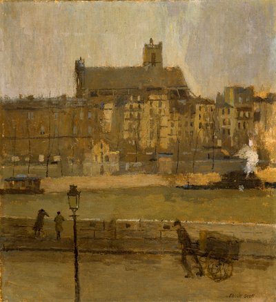 Quai de la Seine, Eglise St. Gervais, n.d. 作者 弗兰克·埃德温·斯科特