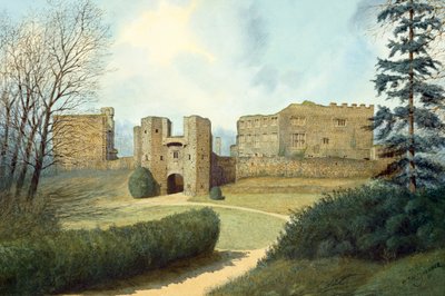 Berry Pomeroy城堡，15世纪，约1990-2010年 作者 弗兰克·加德纳