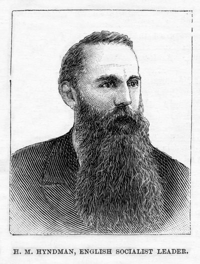 英国第一个社会党政党的创始人HM Hyndman，1886年“弗兰克莱斯利的流行月刊”的插图 作者 弗兰克·莱斯利
