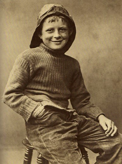 一个小男孩的肖像，1889年 作者 Frank Meadow Sutcliffe
