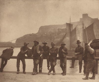 惠特比渔民，约1885年。 作者 弗兰克·梅多。萨特克利夫