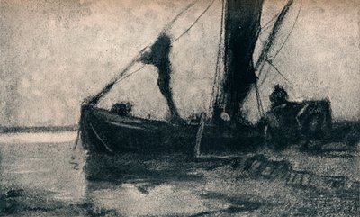 装载驳船，十九世纪 作者 弗兰克·穆拉