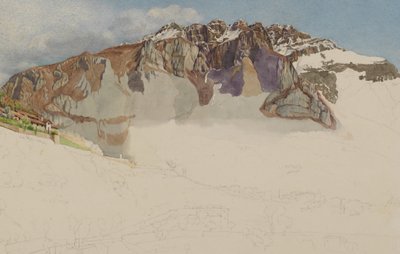 意大利的山区景观：Il Resegone，1885年。 作者 弗兰克·兰德尔