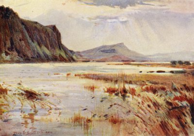 Crag Lough（彩色石版画） 作者 弗兰克·索斯盖特
