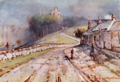 Norham Castle (colour litho) 作者 弗兰克·索斯盖特