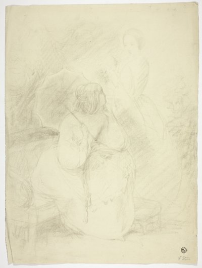 公园里的两个女人 作者 弗兰克·斯通