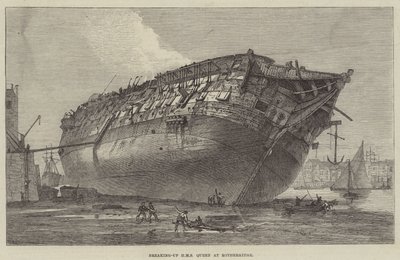 在Rotherhithe打破HMS女王 作者 弗兰克沃特金斯