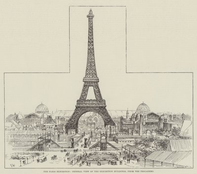来自特罗卡德罗的巴黎展览，展览大楼的全景 作者 Frank Watkins