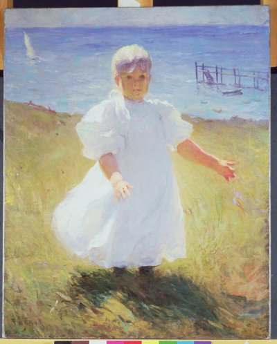阳光下的孩子，1899 年之前（布面油画） 作者 弗兰克·韦斯顿·本森