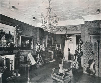 音乐室，哈维斯船长之家，汉普斯特德，c1903 作者 弗兰克·威廉·布鲁克曼