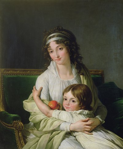 肖像被认为是Jeanne-Justine Boyer-Fonfrede女士和她的儿子Henri 作者 François André Vincent