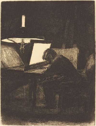 版画家 (Le Graveur) 作者 弗朗索瓦·邦文