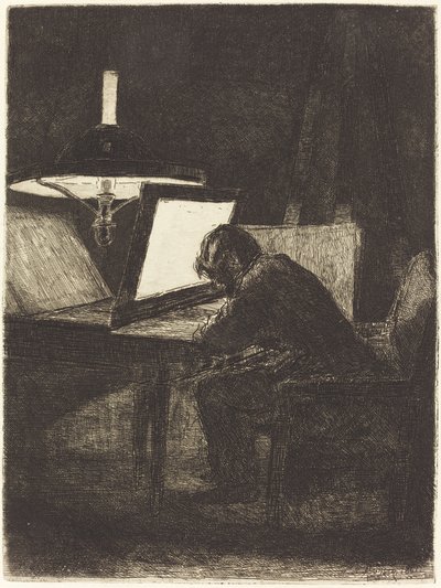 版画家(Le Graveur) 作者 弗朗索瓦·邦文