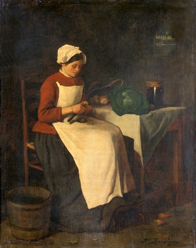 年轻的家庭主妇》，约1855年 作者 弗朗索瓦·邦文