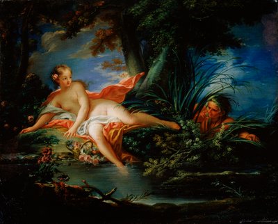 惊吓的沐浴者，1736年。 作者 弗朗索瓦·布歇