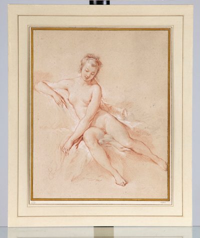 坐着的女性裸体 作者 François Boucher
