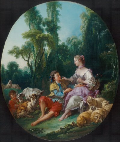他们是否在思考葡萄Pensent-ils au raisin，1747年。 作者 François Boucher