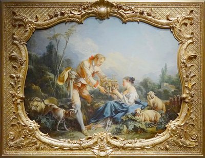 Boucher - The Complaisant Shepherd，巴黎，国家档案馆，Hôtel de Soubise 作者 弗朗索瓦·布歇