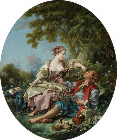 木鞋（Les Sabots）。 1768 作者 François Boucher